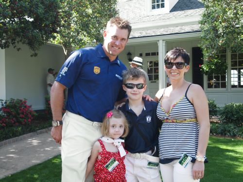 lee westwood jet. Lee Westwood and his family on