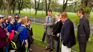 Scotland's Sports Minister, Shona Robison vists site of 2014 Ryder Cup at Gleneagles