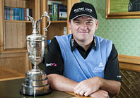 Paul Lawrie with Open trophy