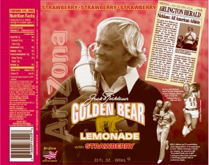 Jack Nicklaus artwork on can of softdrink