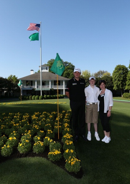 Paul Lawrie and family at Augusta 2012