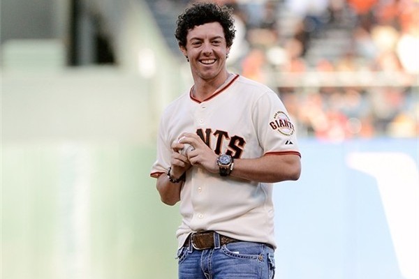Rory McIlroy throws first pitch at San Francisco Giants game - June 2012