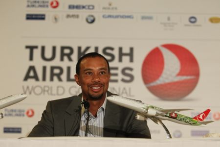 Tiger Woods in Turkish Airlines (red)
