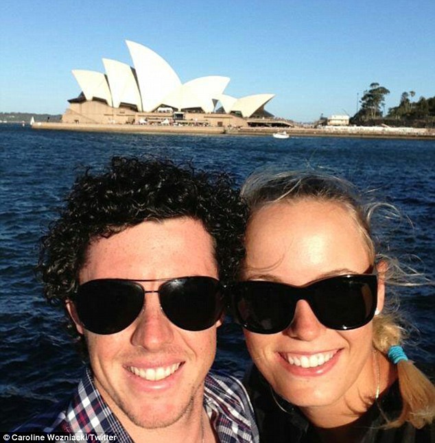 A photo of McIlroy and Wozniacki taken in Sydney in January 2013 and it was on Sydney Harbour on New Year's Eve he popped the question to the Danish-born tennis ace.
