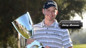 John Merrick with Northern Trust trophy