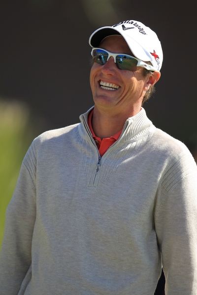 Nicolas Colsaerts in happy mood ahead of his first round match against American Bill Haas. (Photo - Fran Caffrey/www.golffile.ie_