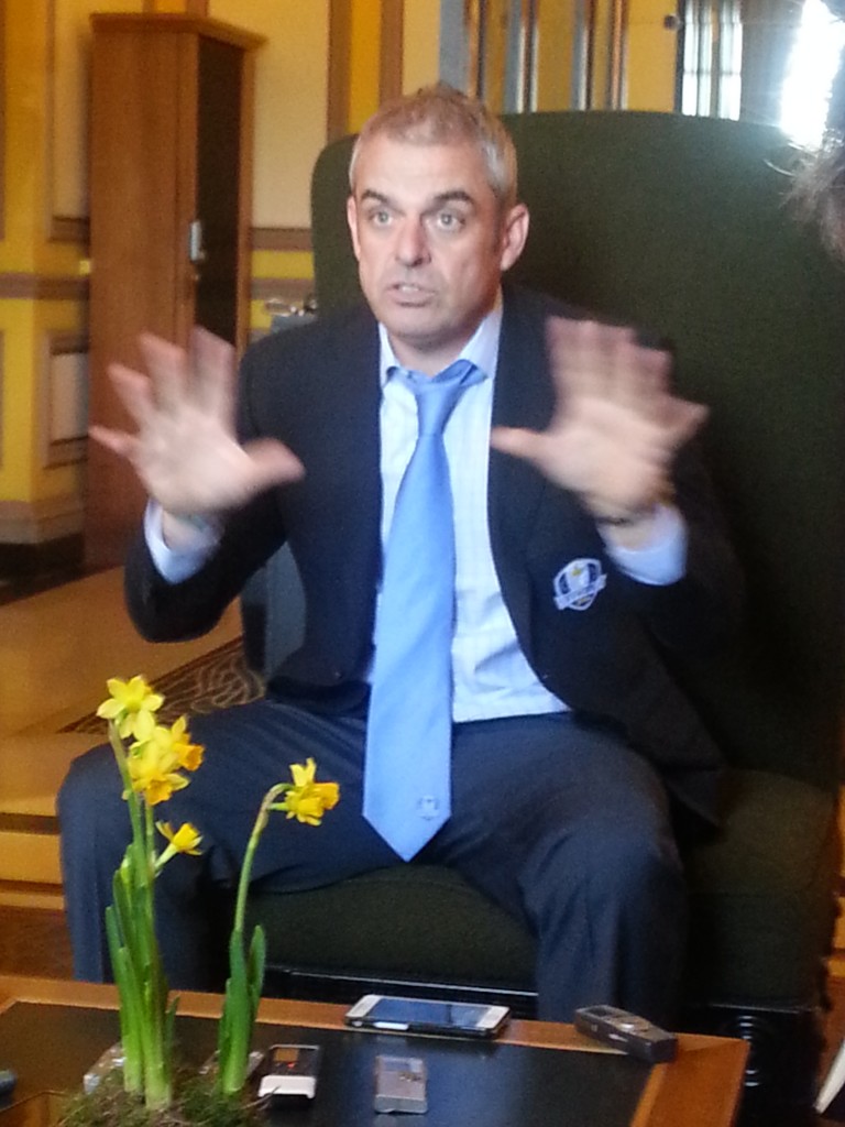 Paul McGinley revealing he has a pool of some 20 to 25 potential vice-captains.  (Photo - www.golfbytourmiss.com)