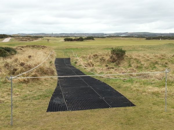Additional work on the Old Course - a new path leading from the 8th tee.  (Photo - www.golfbytourmiss.com)