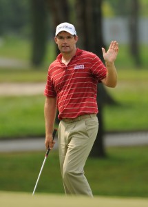Padraig Harrington, with a fifth pair of new spectacles, just two from the lead with two rounds to play of the Thailand Open.  (Photo - OneAsia Tour).