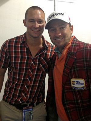 Graeme McDowell with Scott Ohlson and moments after he captured the RBC Heritage.