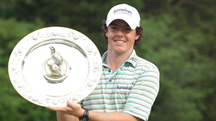 Rory McIlroy with the 2010 Quail Hollow Championship - his first on the PGA Tour.