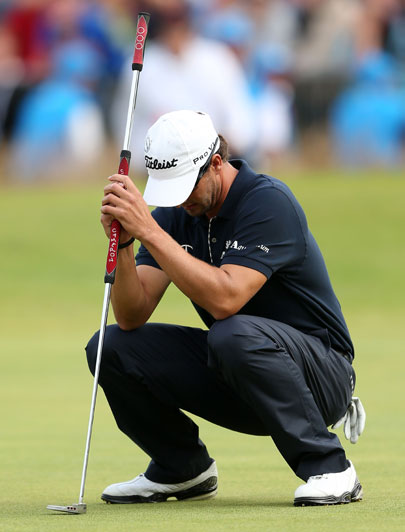 Adam Scott meltdown at last year's Open Championship. (Photo - www.golffile.ie)