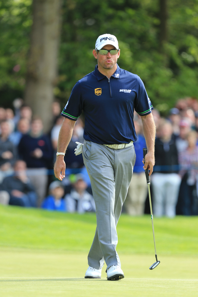 Lee Westwood striding to a hopeful first BMW PGA win in his 20th Wentworth showing. (Photo - Fran Caffrey/www.golffile.ie)