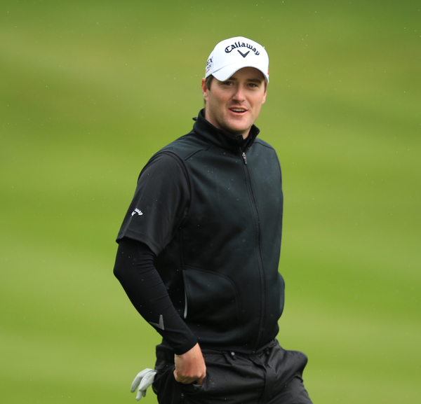 Marc Warren may be rugged-up against the cold and rain but he's warming to fatherhood. (Photo - Fran Caffrey/www.golffile.ie)