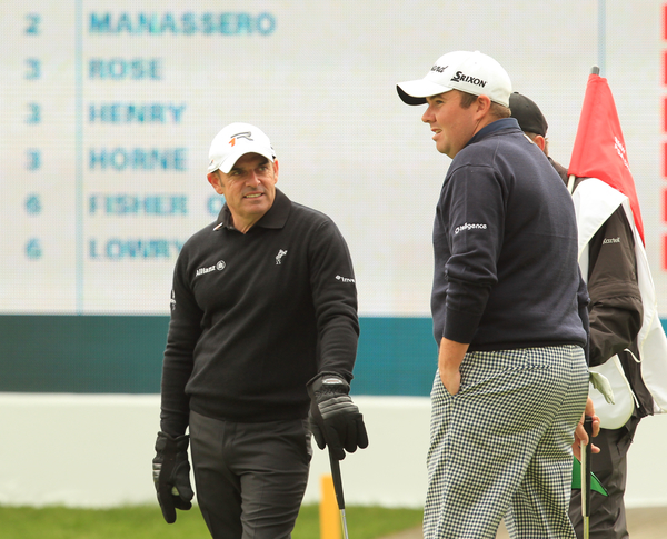 Paul McGinley sings the praise of Shane Lowry on day one of 2013 BMW PGA. (Photo - Fran Cafrey/www.golffile.ie)