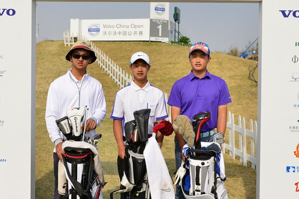China's wonder kids - Dou Ze-Cheng, Ye Wo-cheng and Bai Zheng-kai. (Photo - Rickard Castka/Volvo in Golf)
