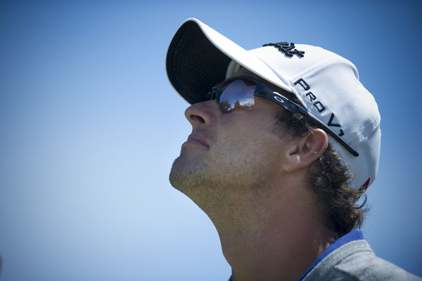 Adam Scott looks to the sky wondering if he can become the first ever Australian to win two different Majors.  (Photo - www.golffile.ie)