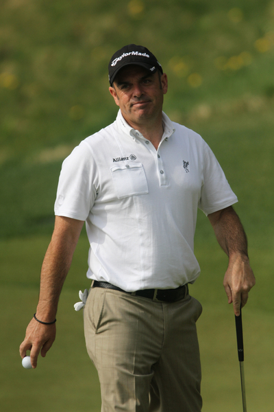 Paul McGinley hits a career best drive of 385 yards on day one of the Scottish Open.