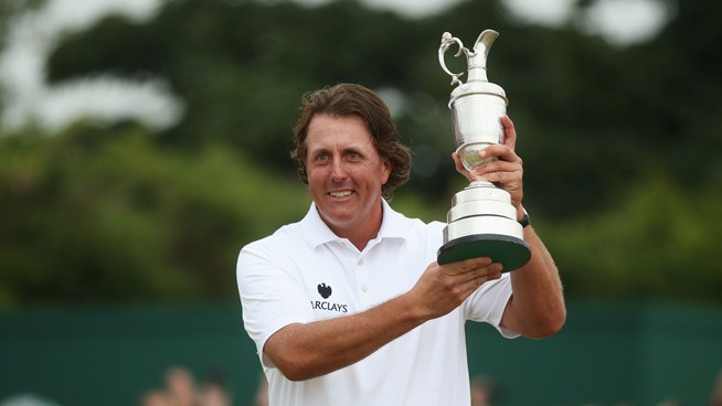 Nine months after winning golf's oldest major Phil Mickelson is still basking in his Muirfield glory.
