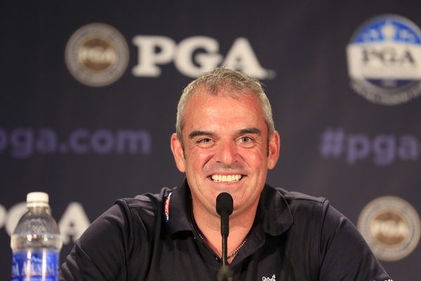Paul McGinley swaps his golf shores for a coat and tie and working with SKY Sports after missing PGA Championship cut. (Photo - Eoin Clarke/www.golffile.ie)