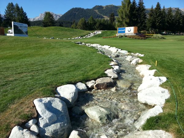 17th Hole - New water hazard running from left of 10th fairway across 17th fairway and draining into new water hazards to the left of the 13th.