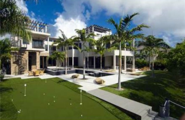Rory McIlroy's palatial Florida house with outdoor putting green.