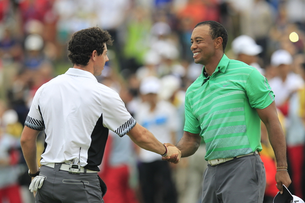Tiger Woods and Rory McIlroy - best of friends following the Match at Mission Hills. (Photo - Eoin Clarke/www.golffile.ie)