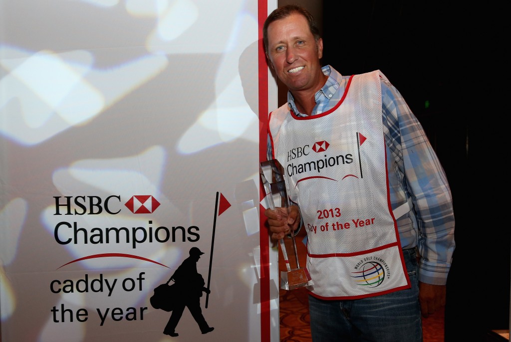 Jim 'Bones' Mackay named 2013 Caddy of the Year.  (Photo - David Cannon/HSBC Champions)