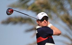 Simon Dyson during the first round of the Abu Dhabi HSBC Golf Championships