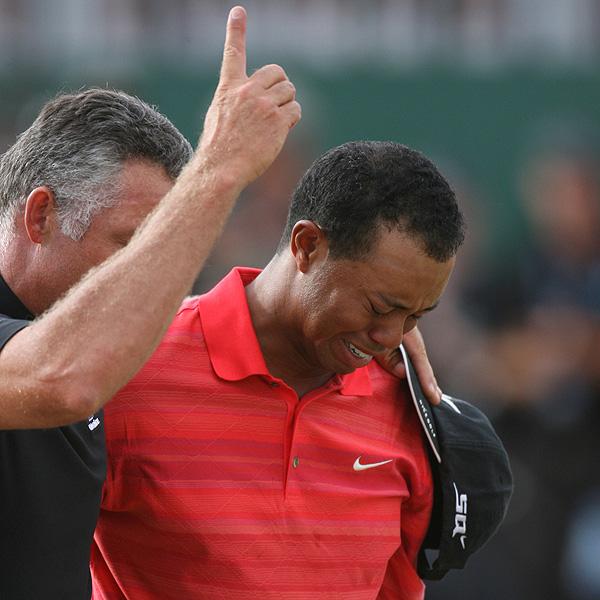 Tiger Woods emotional 2006 Open Championship win at Royal Liverpool.