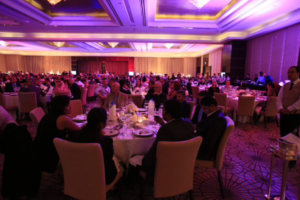 Guests attending the lavish Commercial Bank Qatar Masters Pro-Am lavish dinner at the St. Regis Doha Hotel. (Photo - Eoin Clarke/www.golffile.ie)