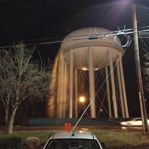Augusta National water tower located on the corner of Washington Road and Berkman's Road.