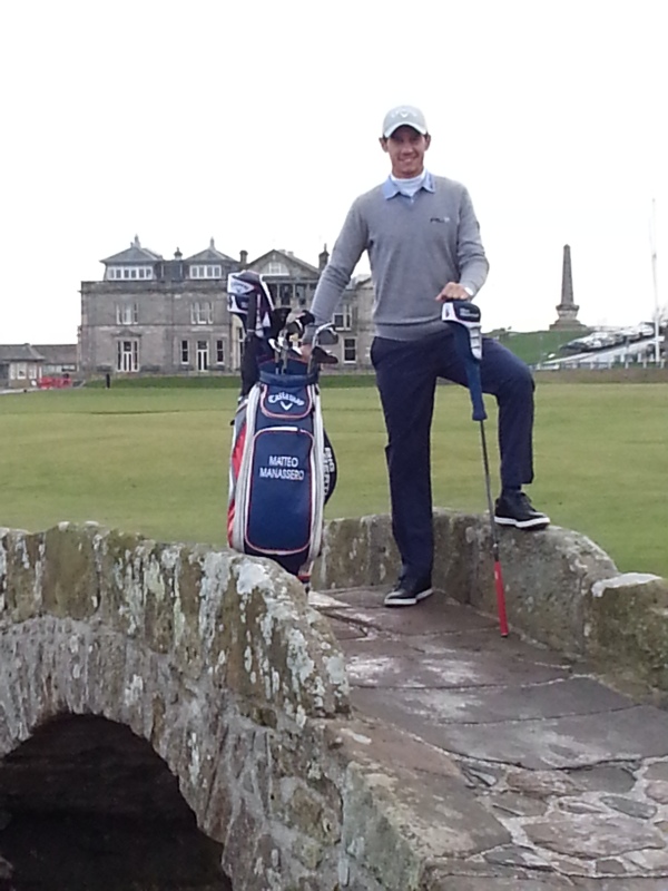 Matteo Manassero on the famed Swilcan Bridge at St. Andrews. (Photo - www.golfbytourmiss.com)