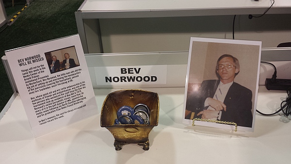 Bev Norwood's place at the media center at this year's 2014 Arnold Palmer Invitational.
