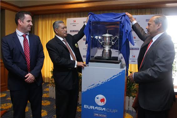 The stunning EurAsia Cup trophy unveiled in Kuala Lumpur.