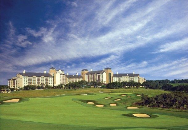 The stunning JW Marriott Hotel Resort & Spa standing guard over the TPC San Antonio course.