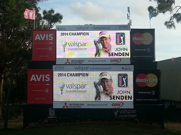 The leader board says it all - John Senden 2014 Valspar Championship winner.