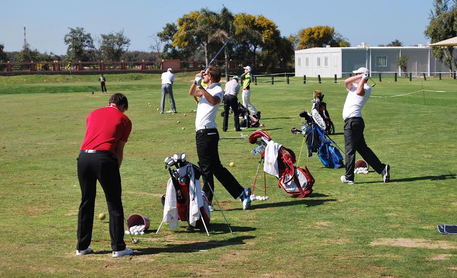 MENA Tour players warming up for the start of the 2014 season.