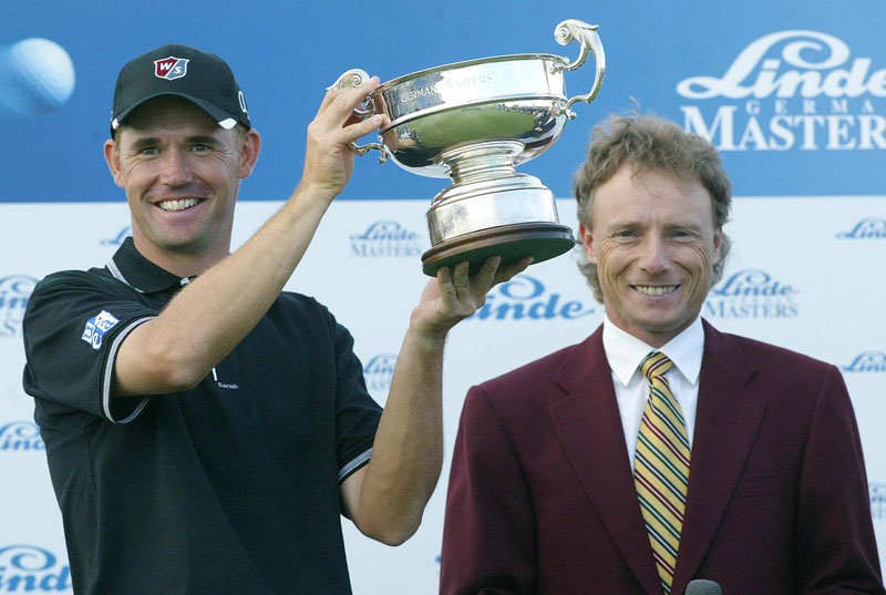 Padraig Harrington wins 2004 German Masters but with Graeme McDowell arguing he was incorrectly given a 'bad time'.