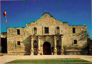 The famours Alamo Mission in the very heart of San Antonio where some 200 defenders were killed this month 178-years ago.