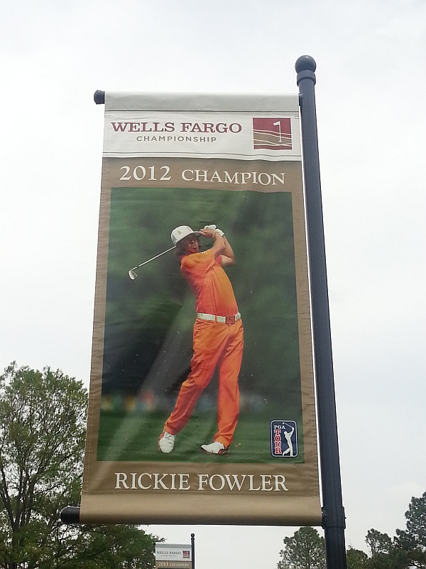 Rickie Fowler -former Wells Fargo winner banner