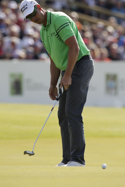 Henrik Stenson (SWE) putts on the 18th green during Saturday's Round 3 of the 2014 Nordea Masters held at the PGA of Sweden National Lakes Course, Malmo, Sweden.31st May 2014. Picture: Eoin Clarke www.golffile.ie