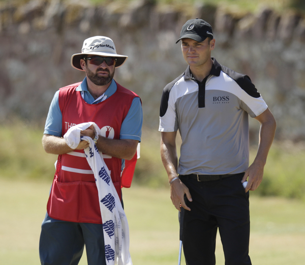 Martin Kaymer and Glasgow caddy Craig Connelly as last year's 2013 Open Championship.  (Photo - Eoin Clarke/www.golffile.ie)