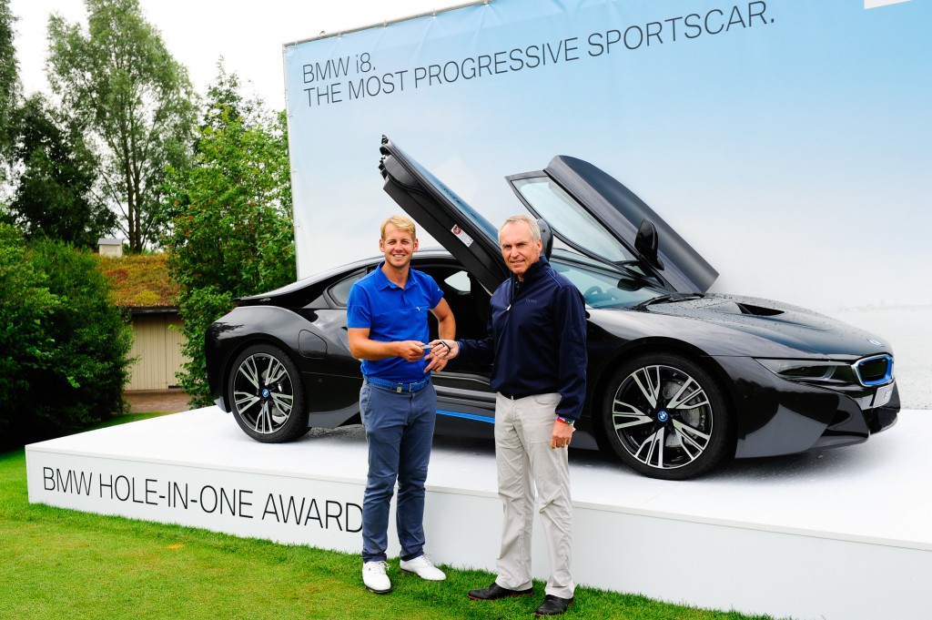 England's James Heath handed the keys to a new Euro 160,000 BMW i8 coupe
