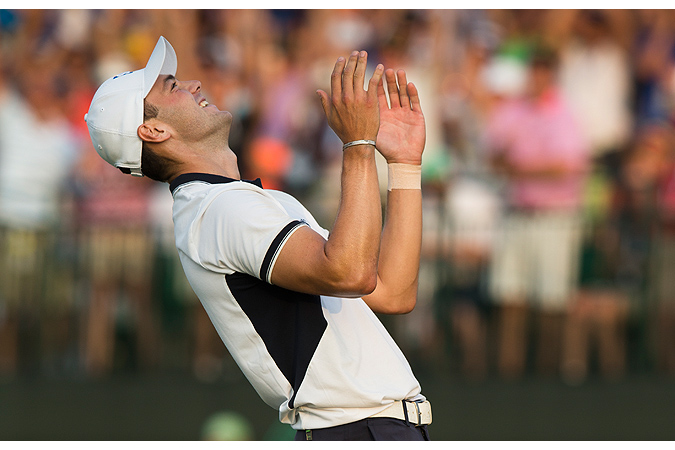 Martin Kaymer reacts to capturing the 2014 U.S. Open. (Photo - www.usopen.com)