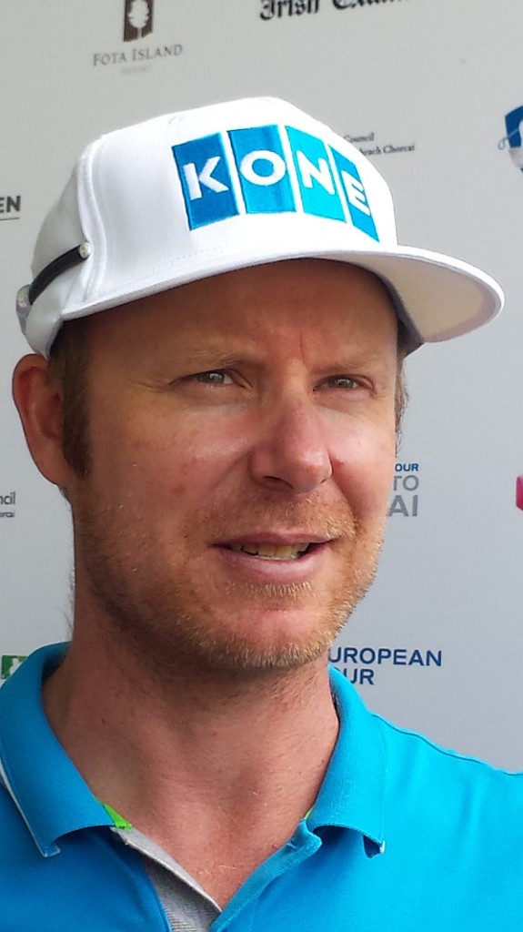 Flying Finn Mikko Illonen celebrates his 300th Tour event with a new course record 64 on day one of the Irish Open.  (Photo - www.golfbytourmiss.com)