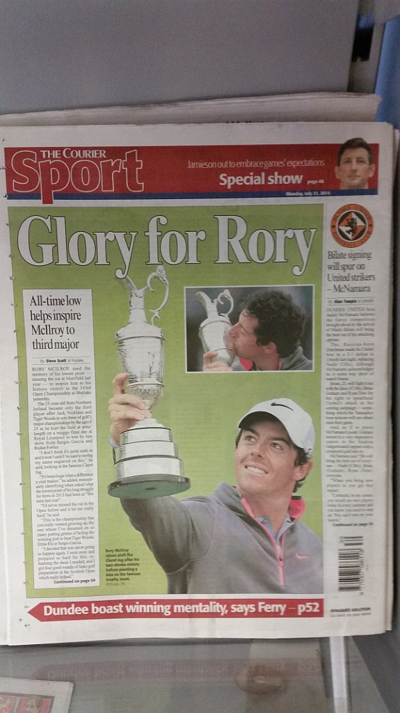 Back page of the Dundee Courier.