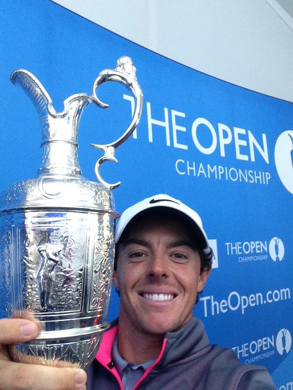 The first-ever 'selfie' snap of a new Open Champion thanks to Rory McIlroy. (Photo - www.opengolf.com)