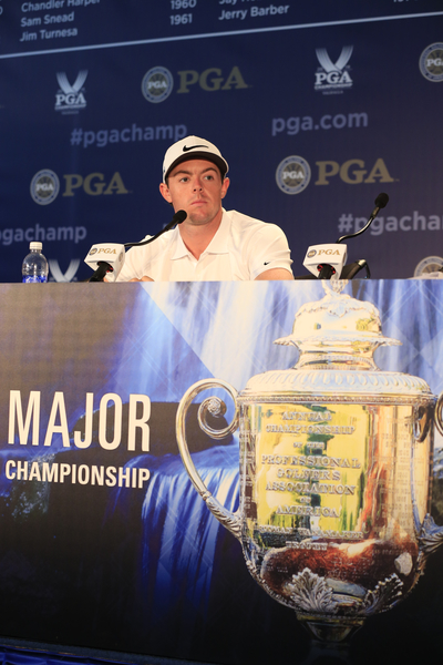 Rory McIlroy on center stage ahead of this week's 96th PGA Championship. (Photo - Eoin Clarke/ww.golfile.ie)