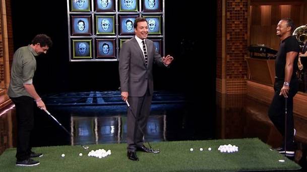 Rory McIlroy and Tiger Woods on Jimmy Fallon Tonight Show.
